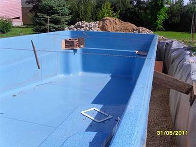 Установка композитного бассейна